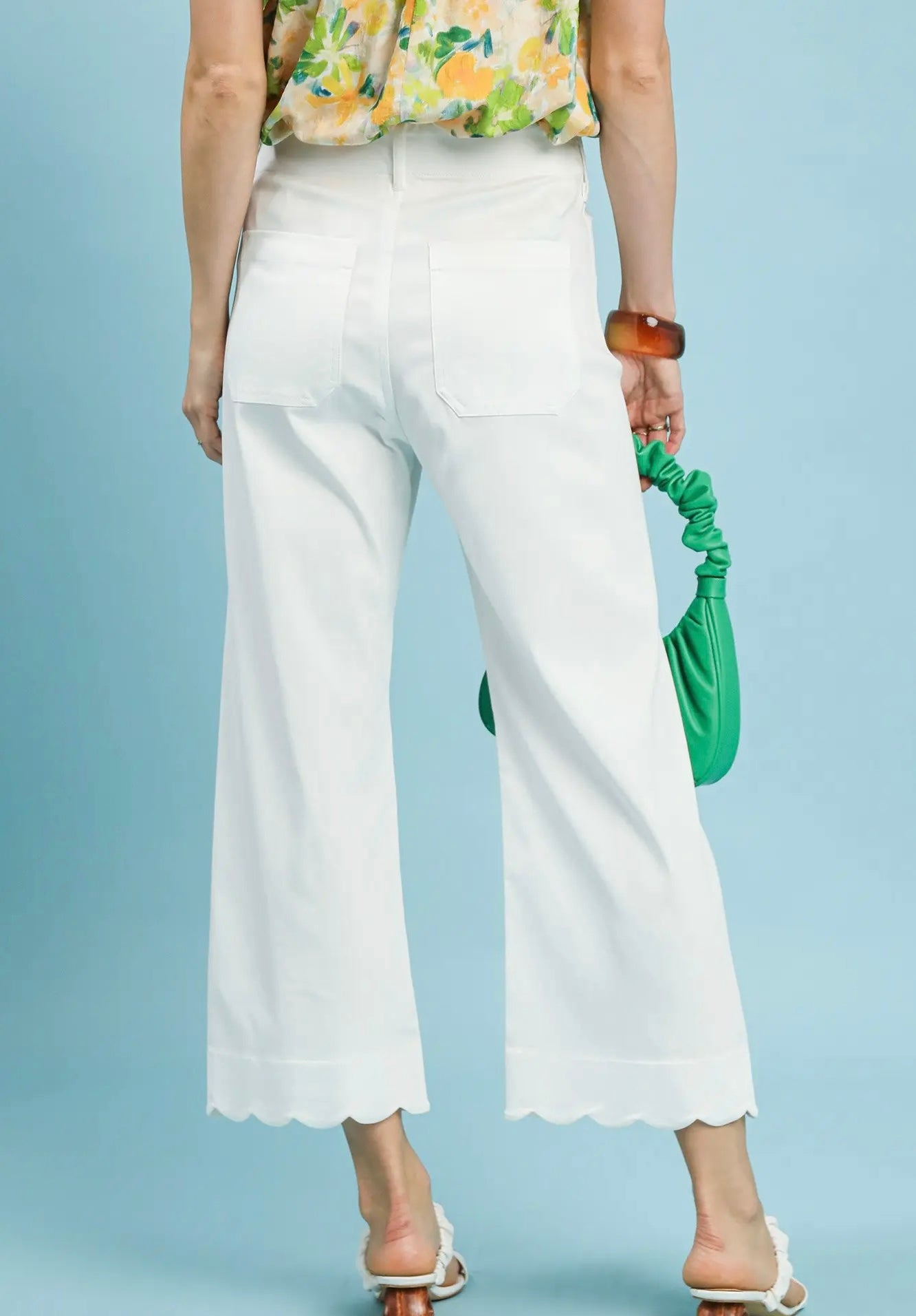 OCEAN SCALLOP HEM PANTS