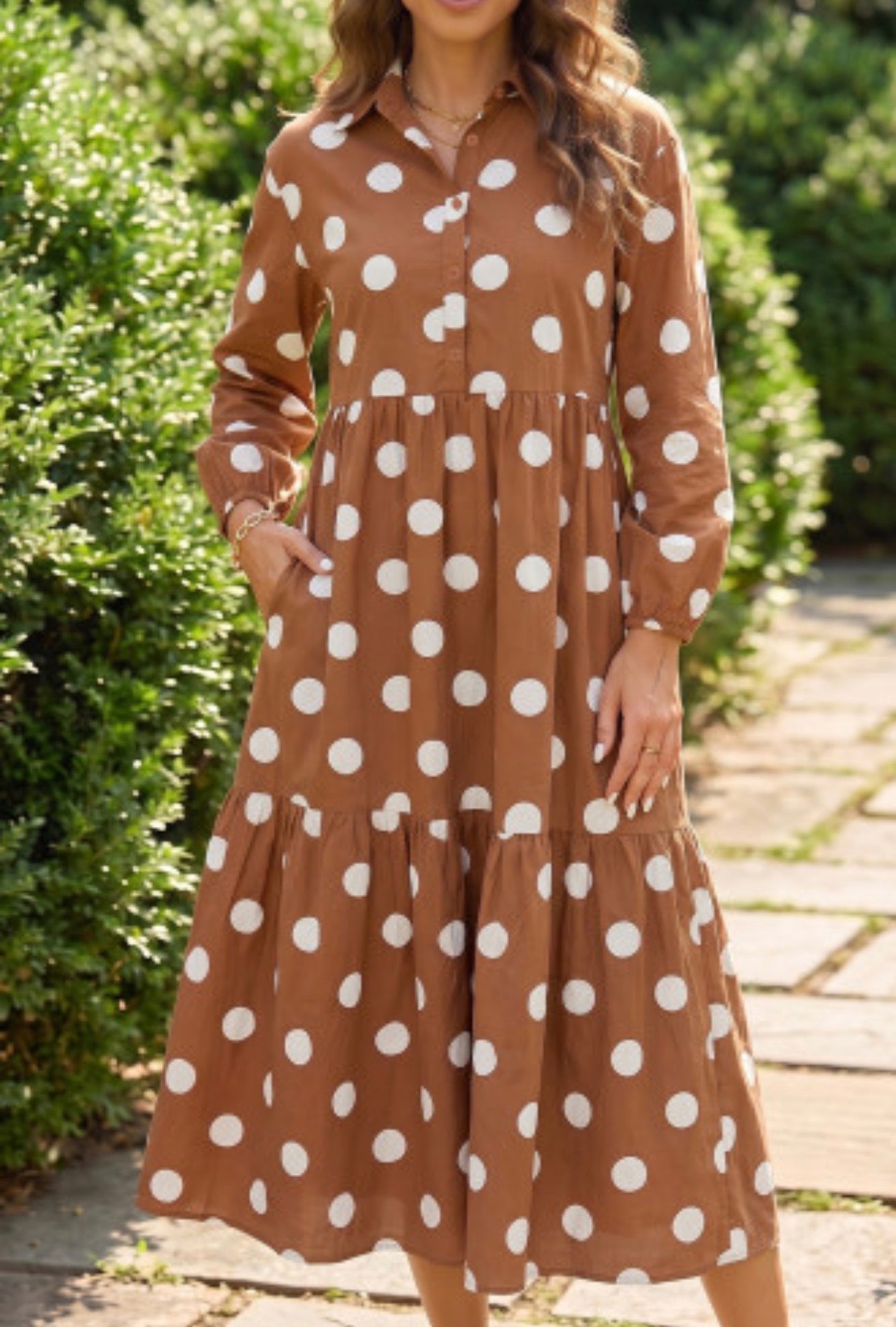 IVY POLKA DOT MIDI DRESS