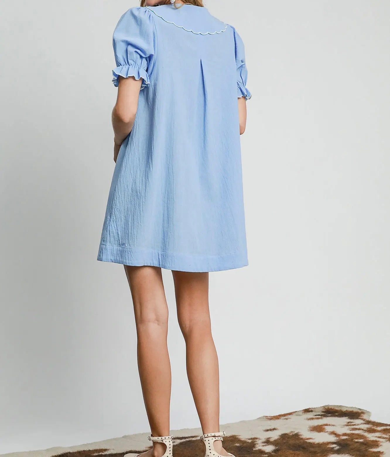 SARA KATE COLLAR MINI DRESS