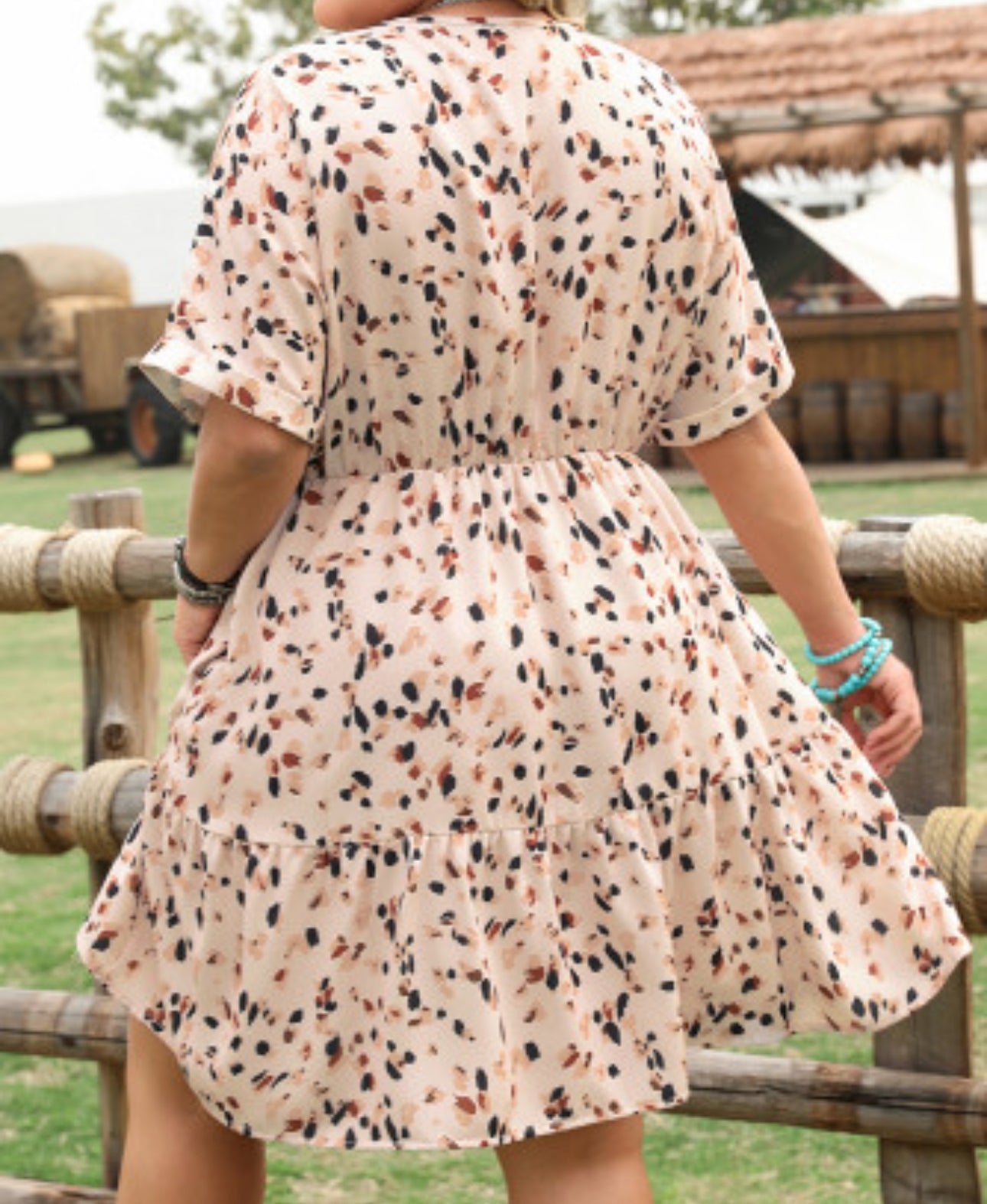 CURVY ANISSA PRINT MINI DRESS