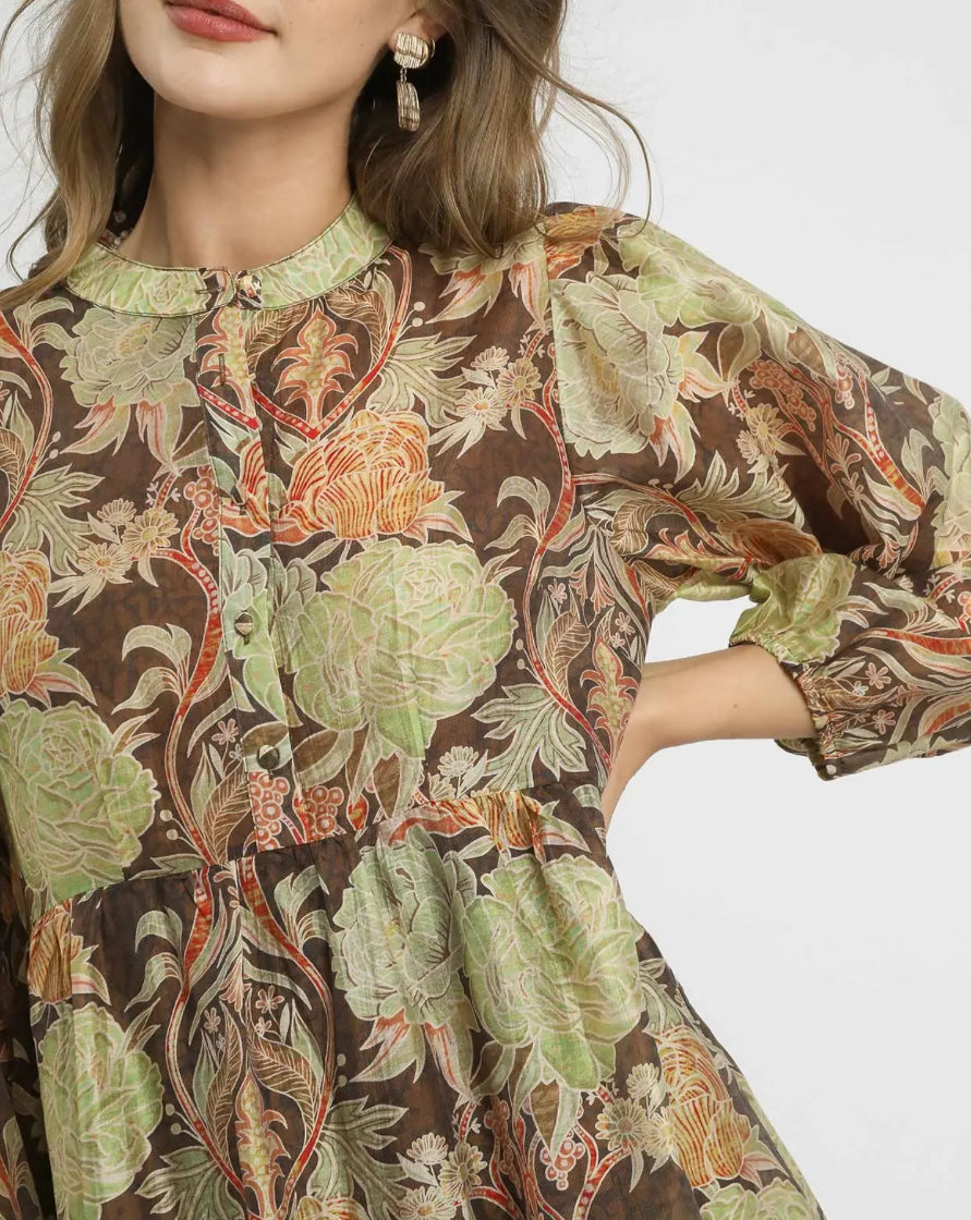 COLORS OF FALL MIDI DRESS