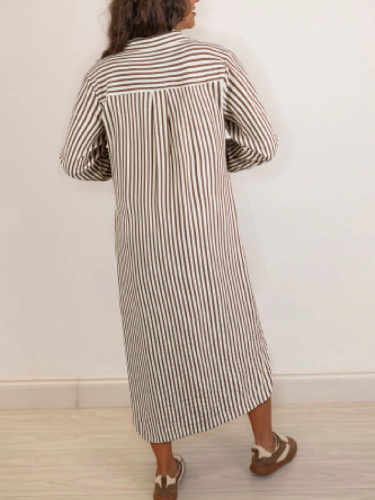 BREELA STRIPED MIDI DRESS
