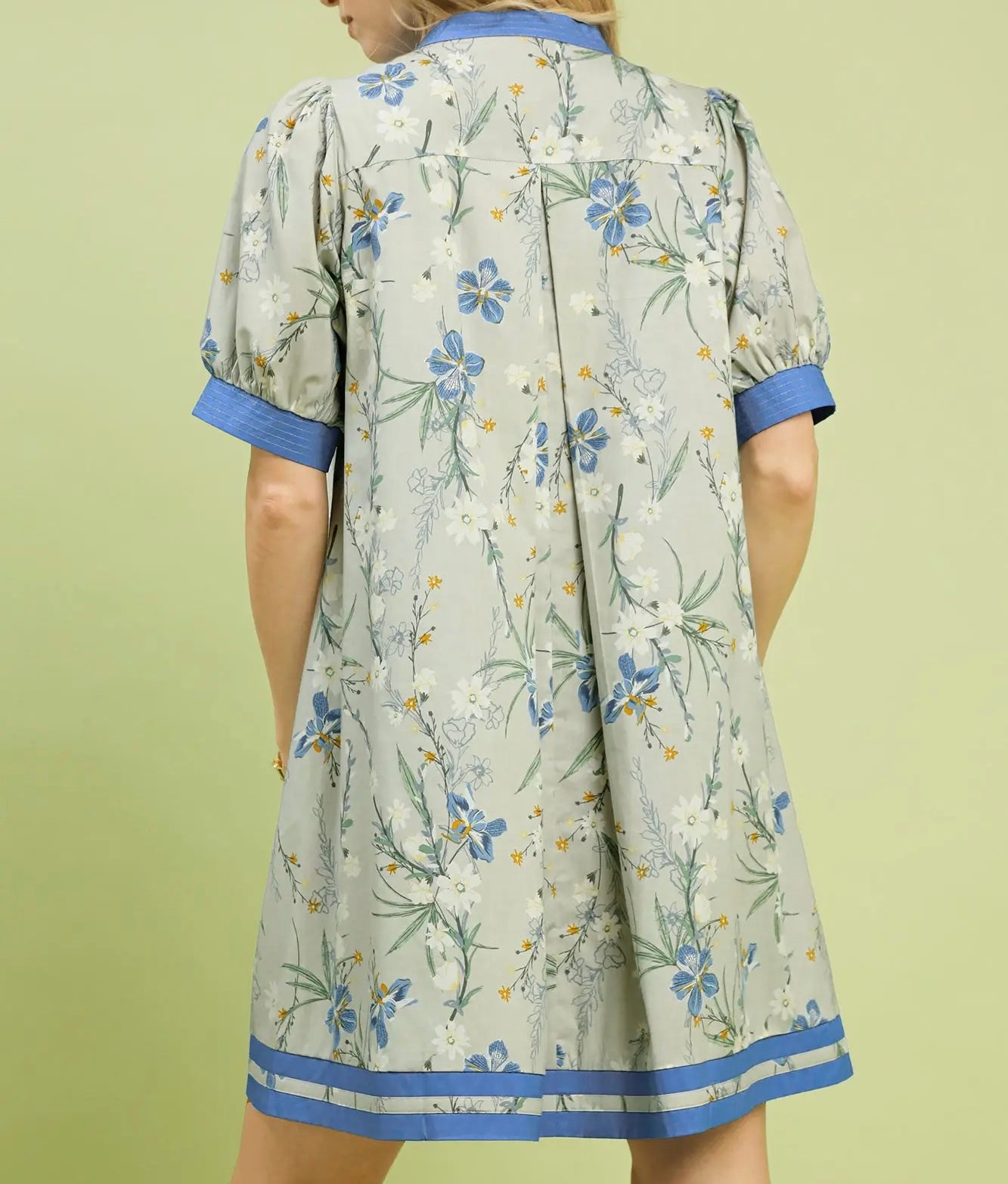 ESTHER GREY FLORAL MINI DRESS