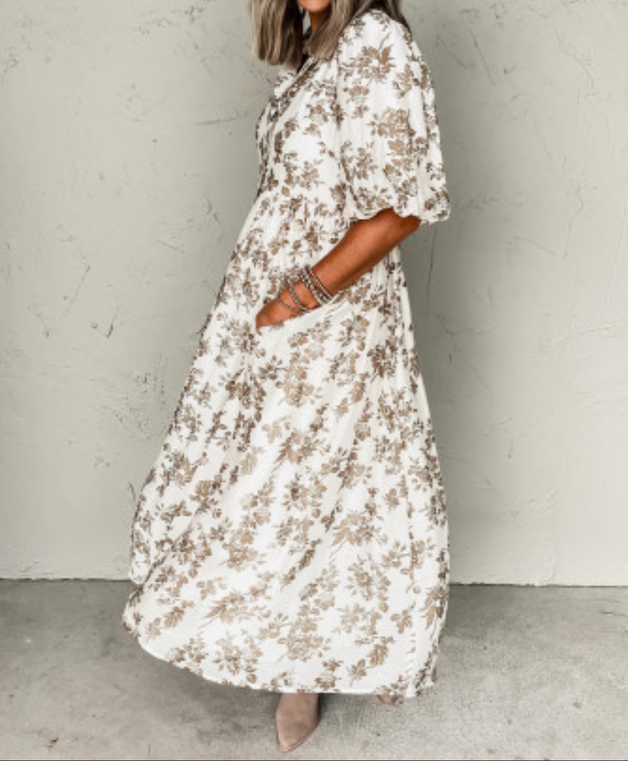 HOMESTEAD FLORAL MIDI DRESS