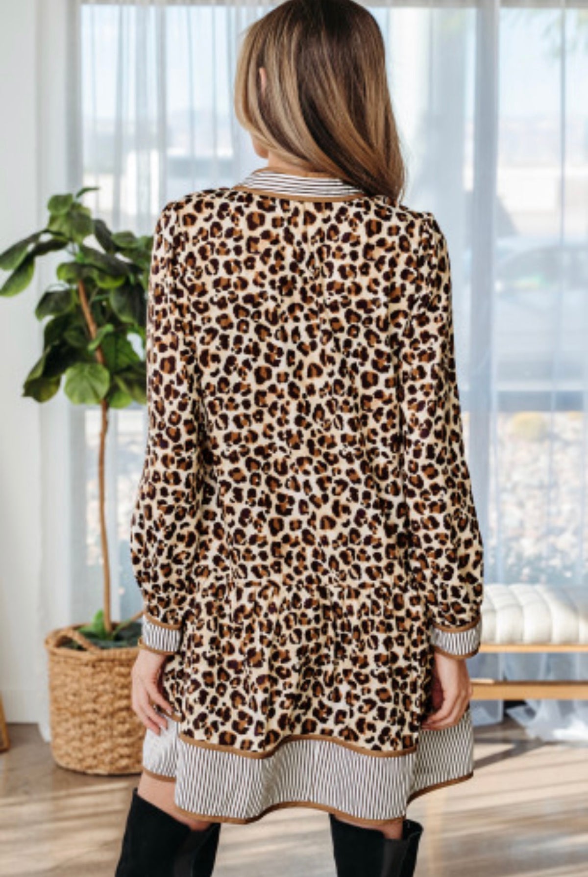 ANDERSYN LEOPARD MINI DRESS