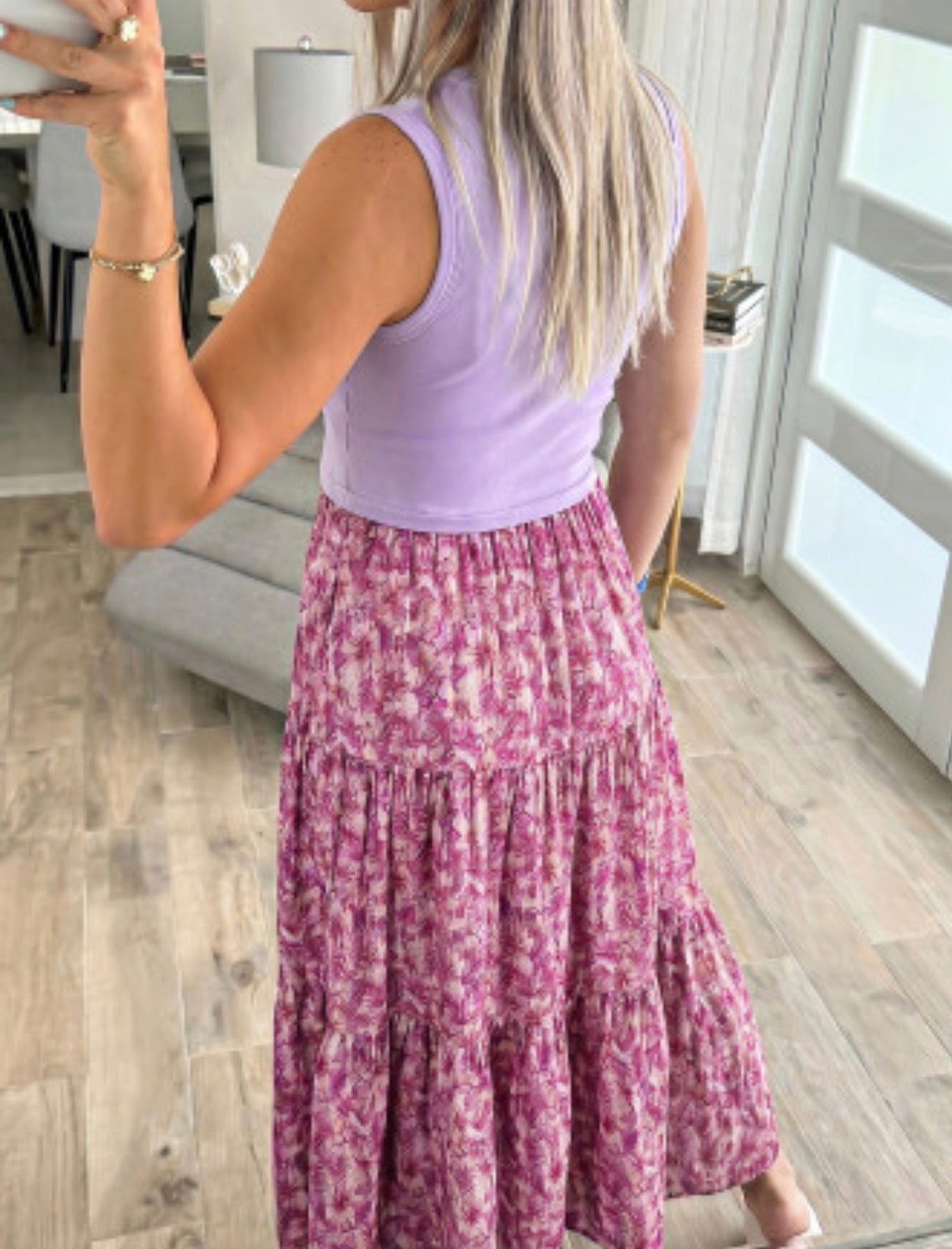 PURPLE RAIN FLORAL MAXI DRESS