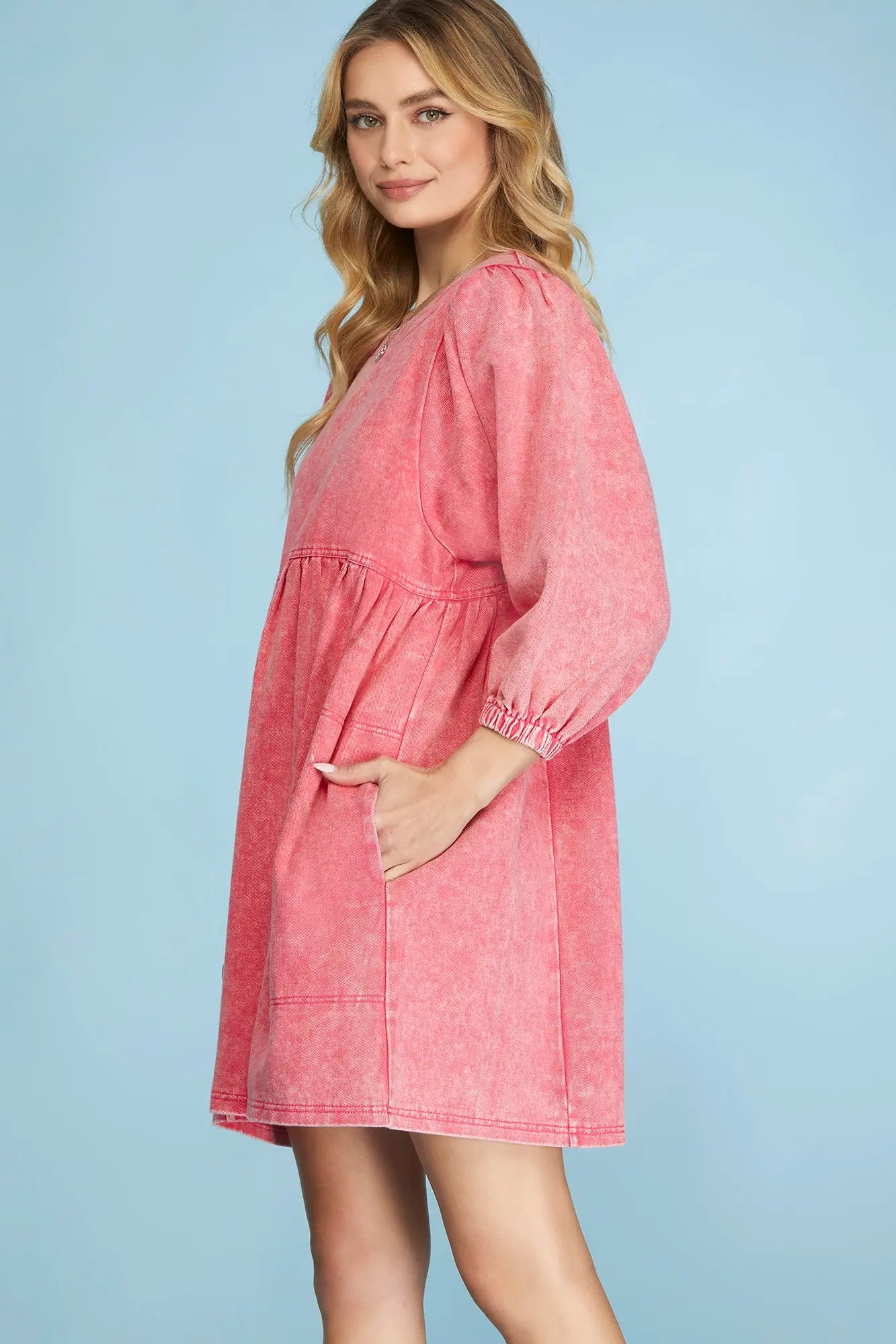 PINK THE NEW DENIM DRESS