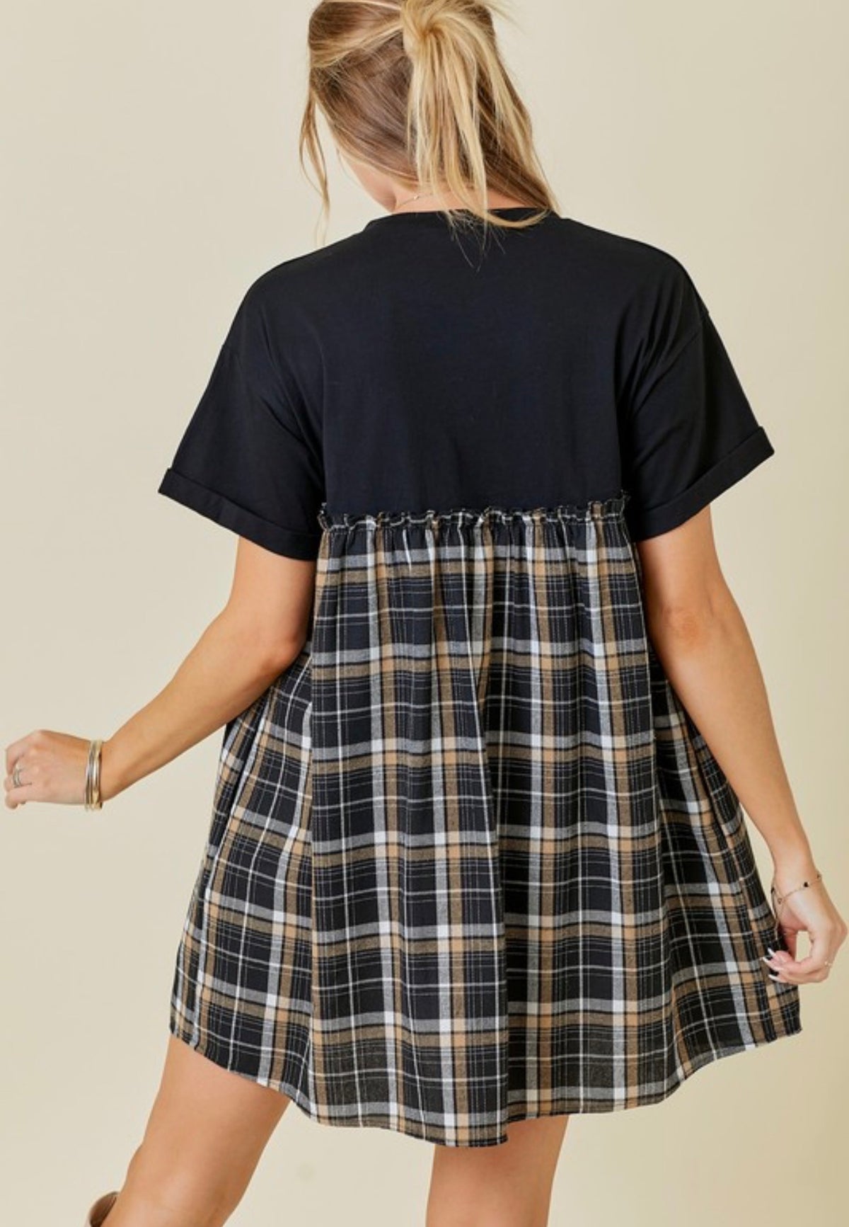 NEVER TRADITIONAL BABYDOLL DRESS