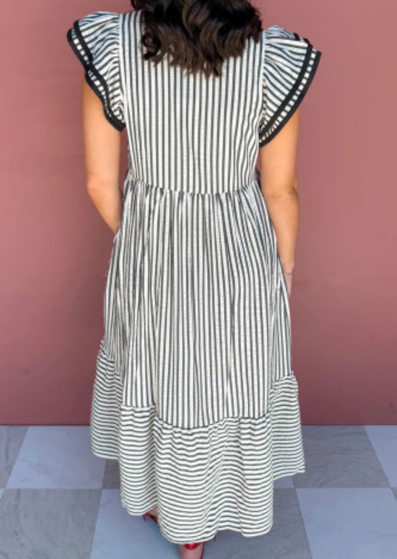 CURVY SIPSEY STRIPED DRESS