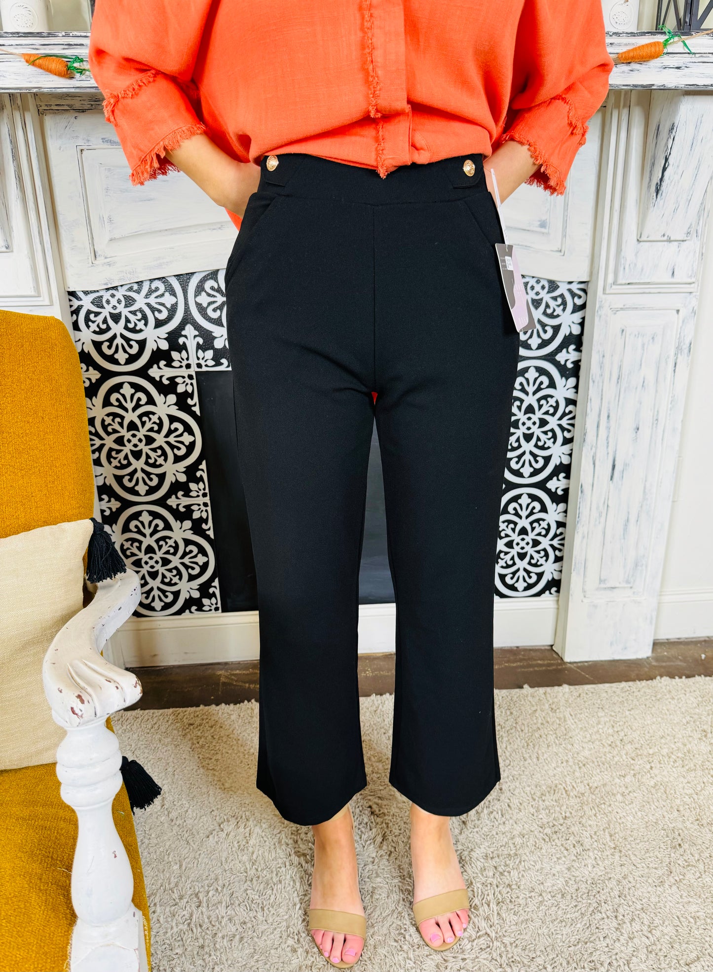 TAILORED TO PERFECTION BLACK PANTS