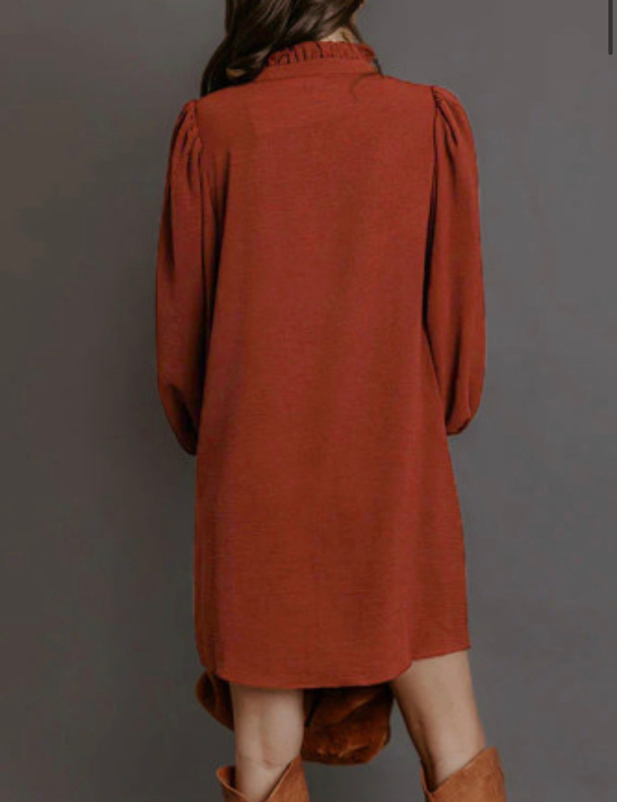 TAILORED GRACE RUST DRESS