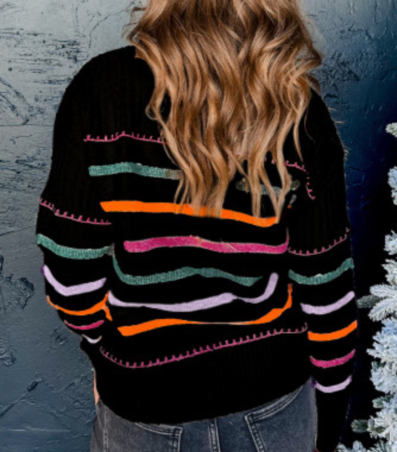 COOL CONTRAST STRIPED SWEATER