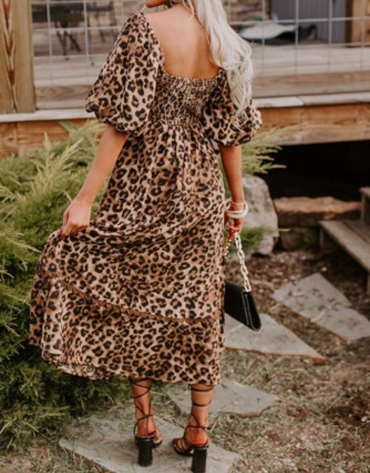 SPOTTED YOU MIDI DRESS