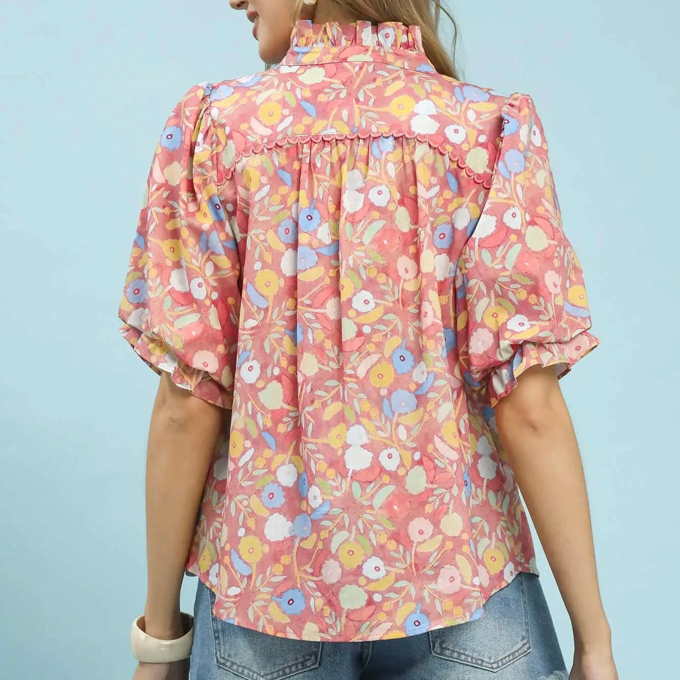 BERRY BLAST FLORAL BLOUSE