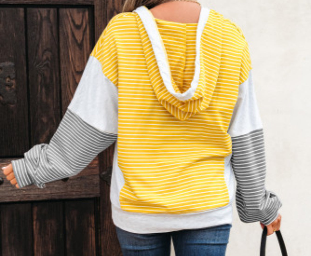 NATURAL EASE STRIPED HOODIE