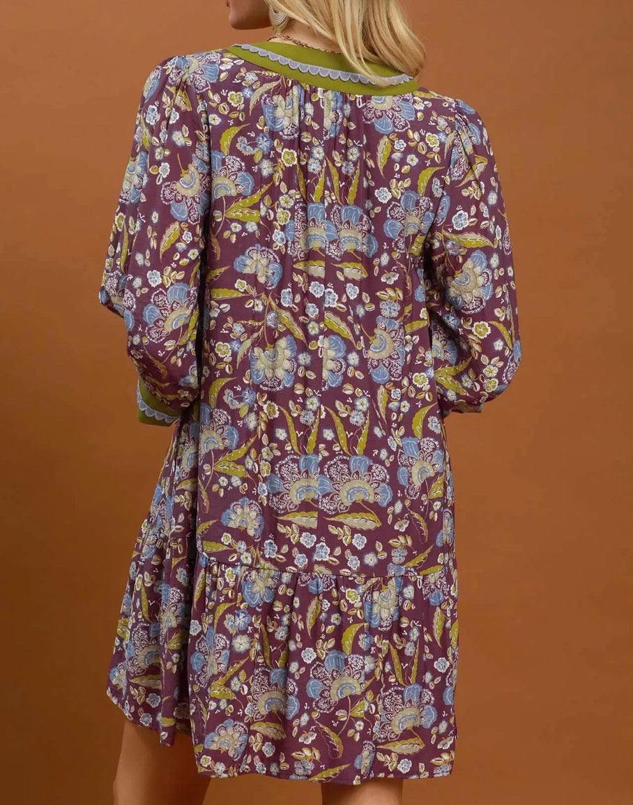 AMELIA FLORAL TIERED DRESS