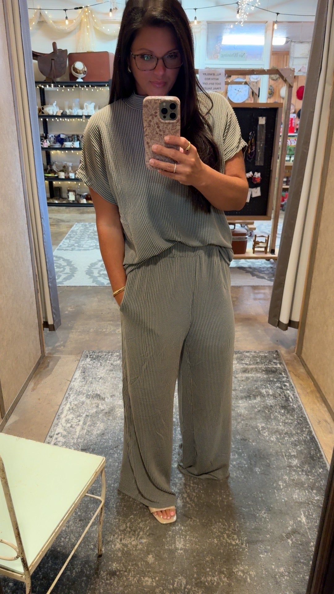 BECKHAM GREY PANT SET