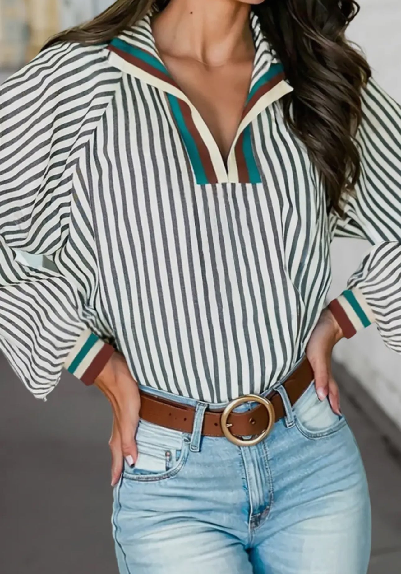 NELLIE STRIPE BLOUSE