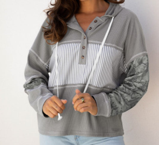 DELANIE GREY HOODIE