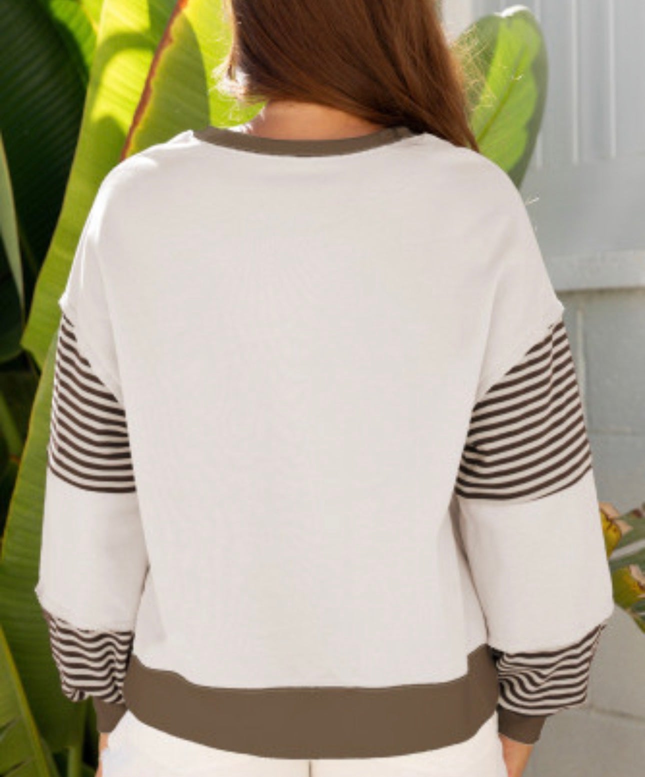 KAYLON BROWN STRIPED TOP