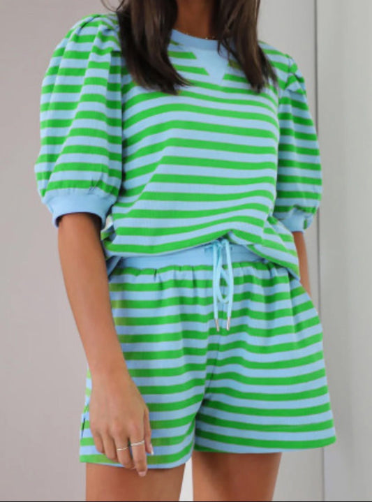 KORI STRIPED SHORT SET