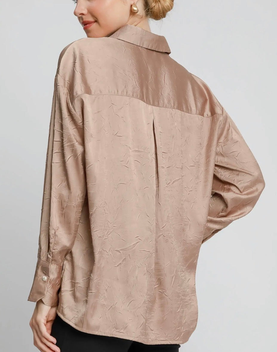 CRINKLED LATTE TOP
