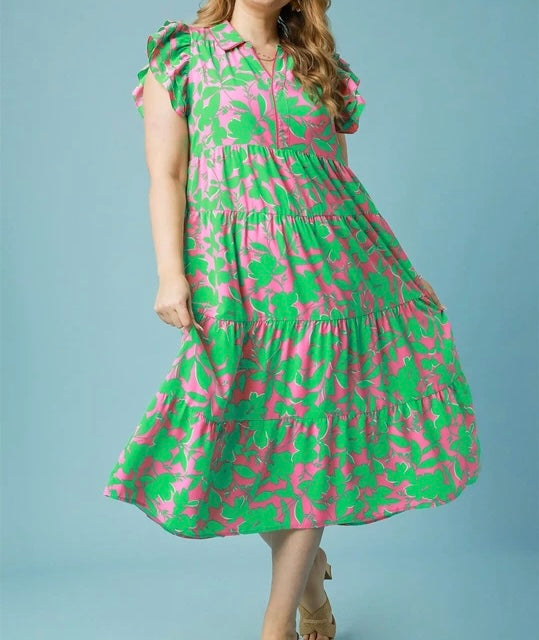 IN CONSTANT BLOOM MIDI DRESS