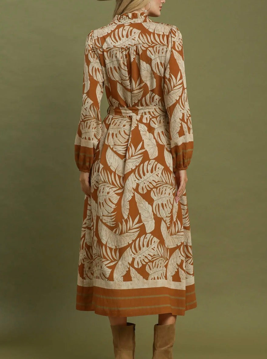 HILMAN FLORAL PRINT MAXI DRESS