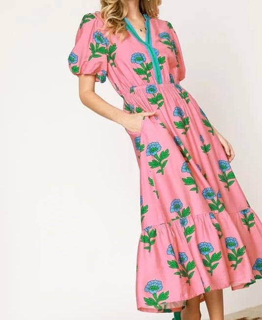FLORAL BY DESIGN MIDI DRESS