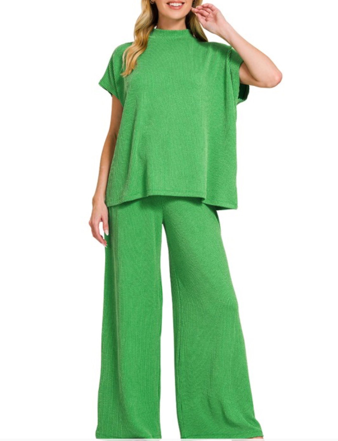 CLOVER RIBBED PANT SET