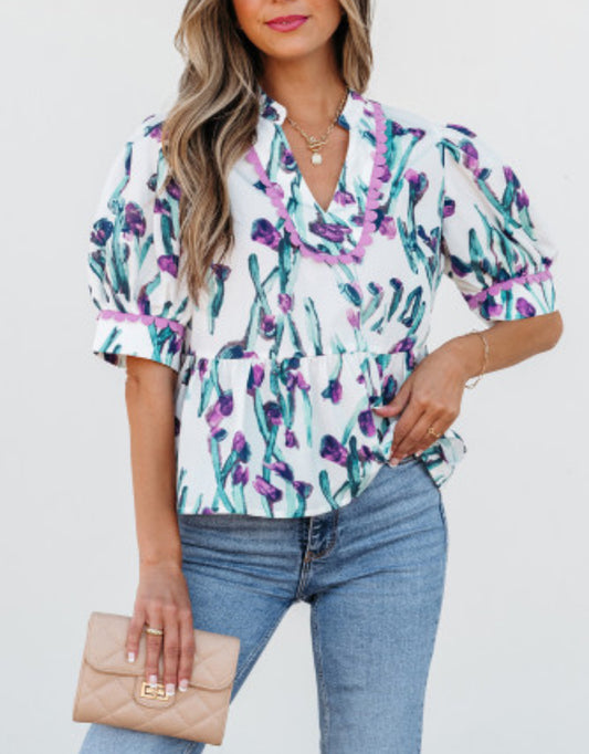SUMMER DELIGHT FLORAL BLOUSE