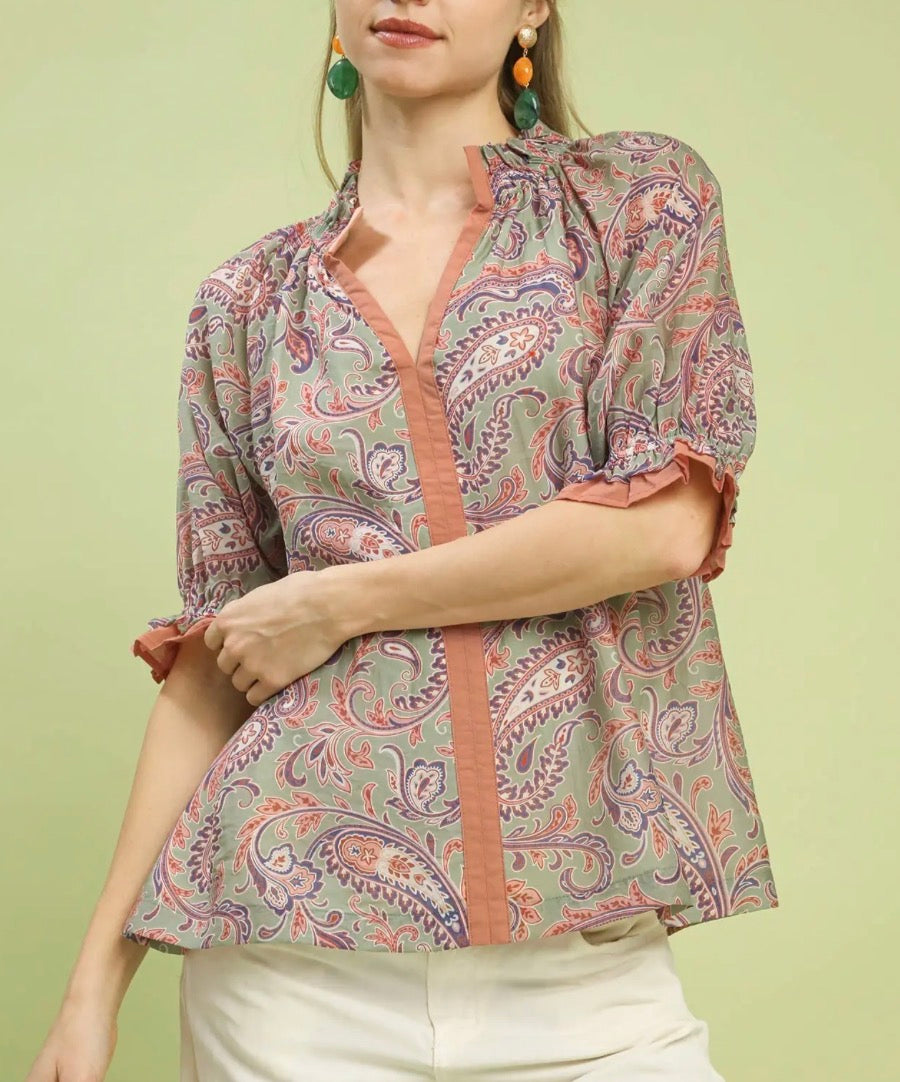 BANKS PAISLEY TOP