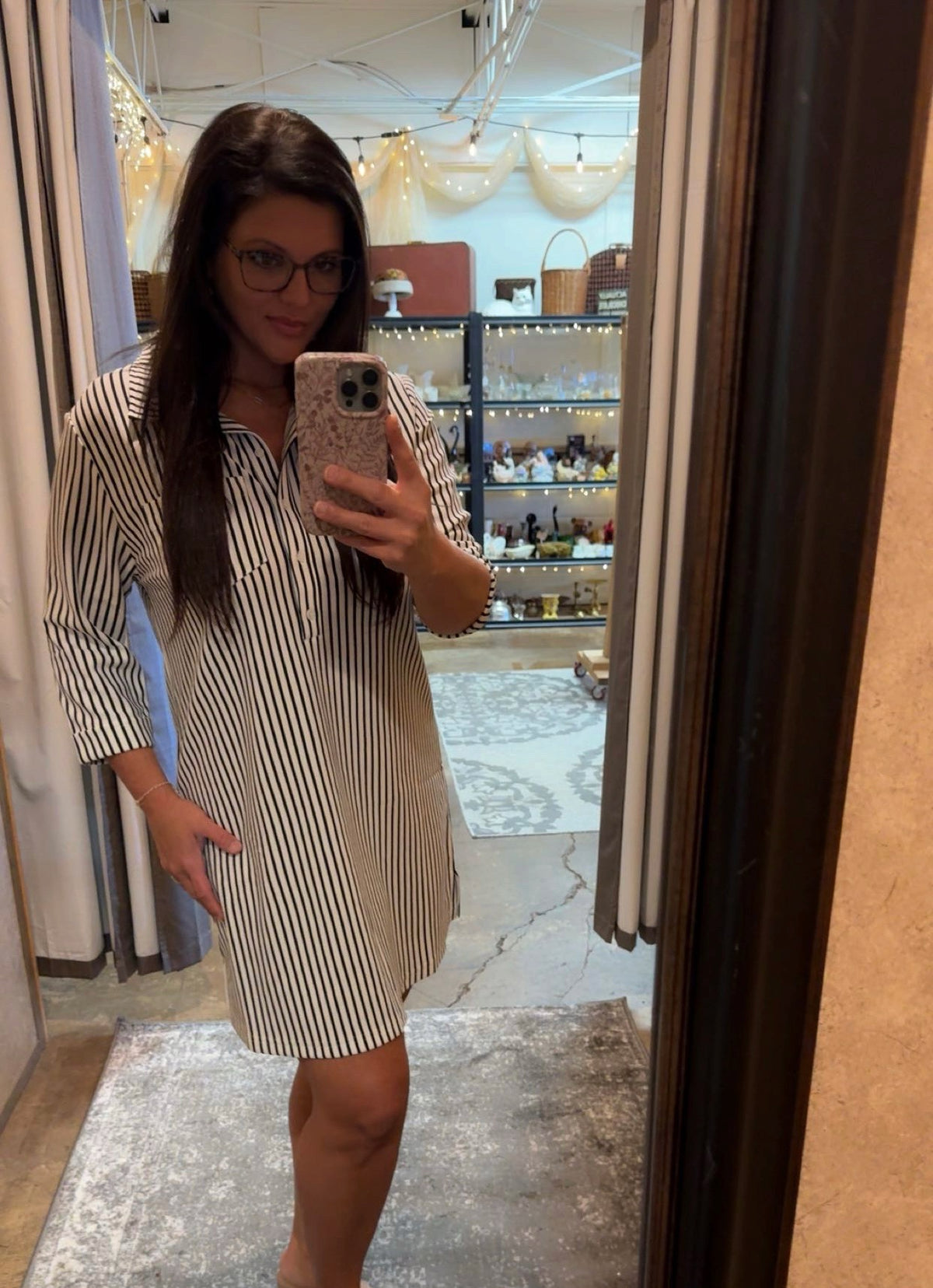 STRIPED FOR PERFECTION MINI DRESS