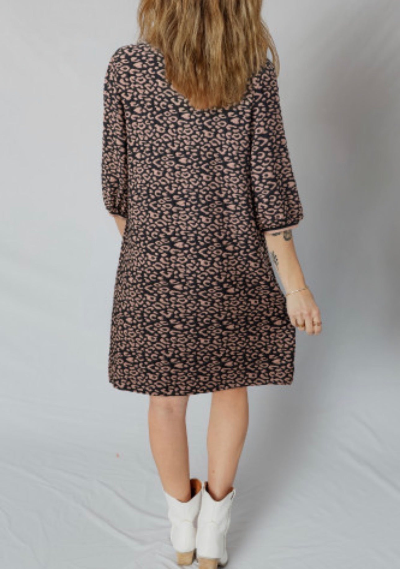 ISLA LEOPARD MINI DRESS