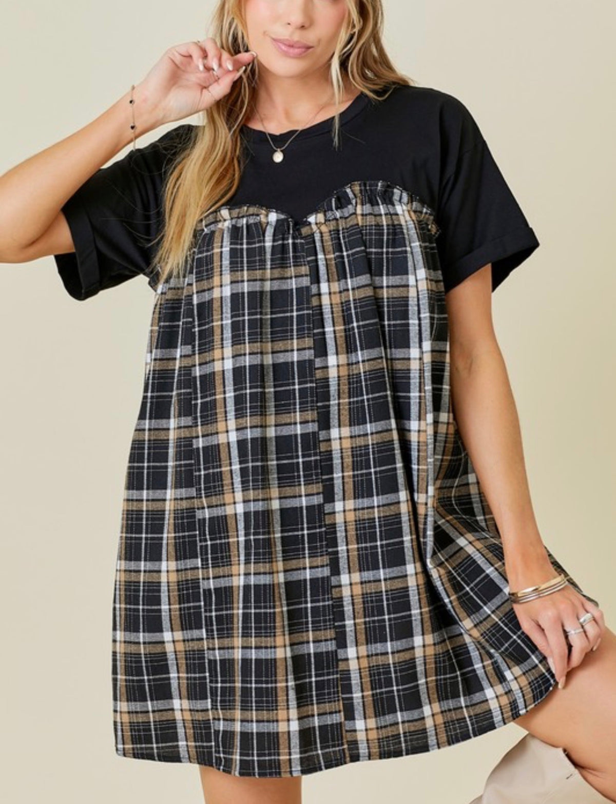 NEVER TRADITIONAL BABYDOLL DRESS
