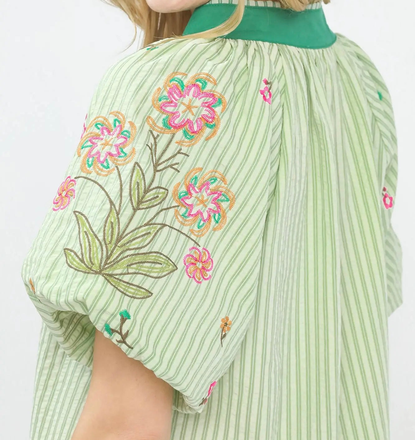 HELLO SPRING STRIPED TOP