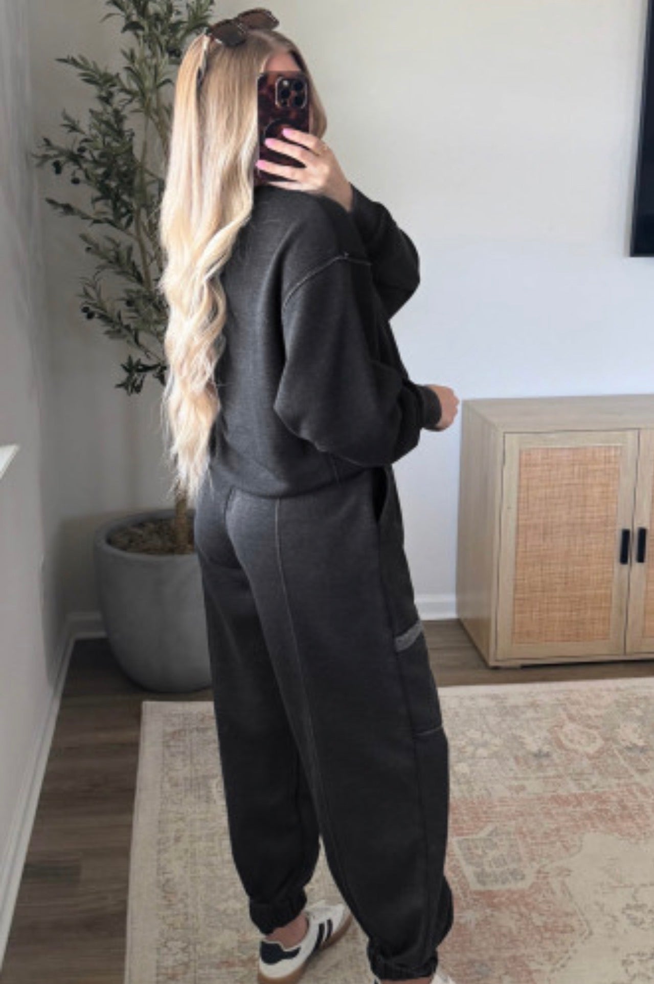 STONE GREY PANT SET