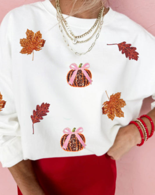 FALL LEAF PUMPKIN SWEATSHIRT