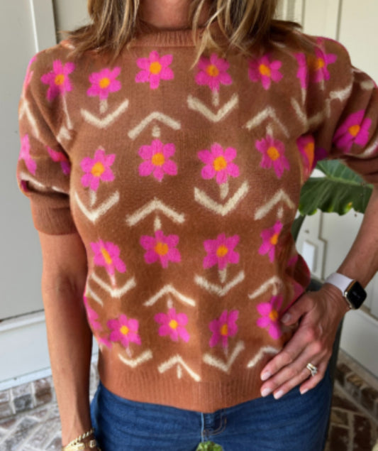 FALL FLORAL SWEATER