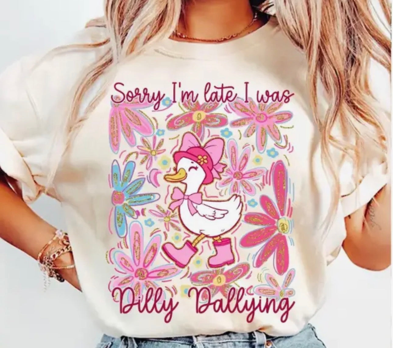 DILLY DALLYING DUCK TEE