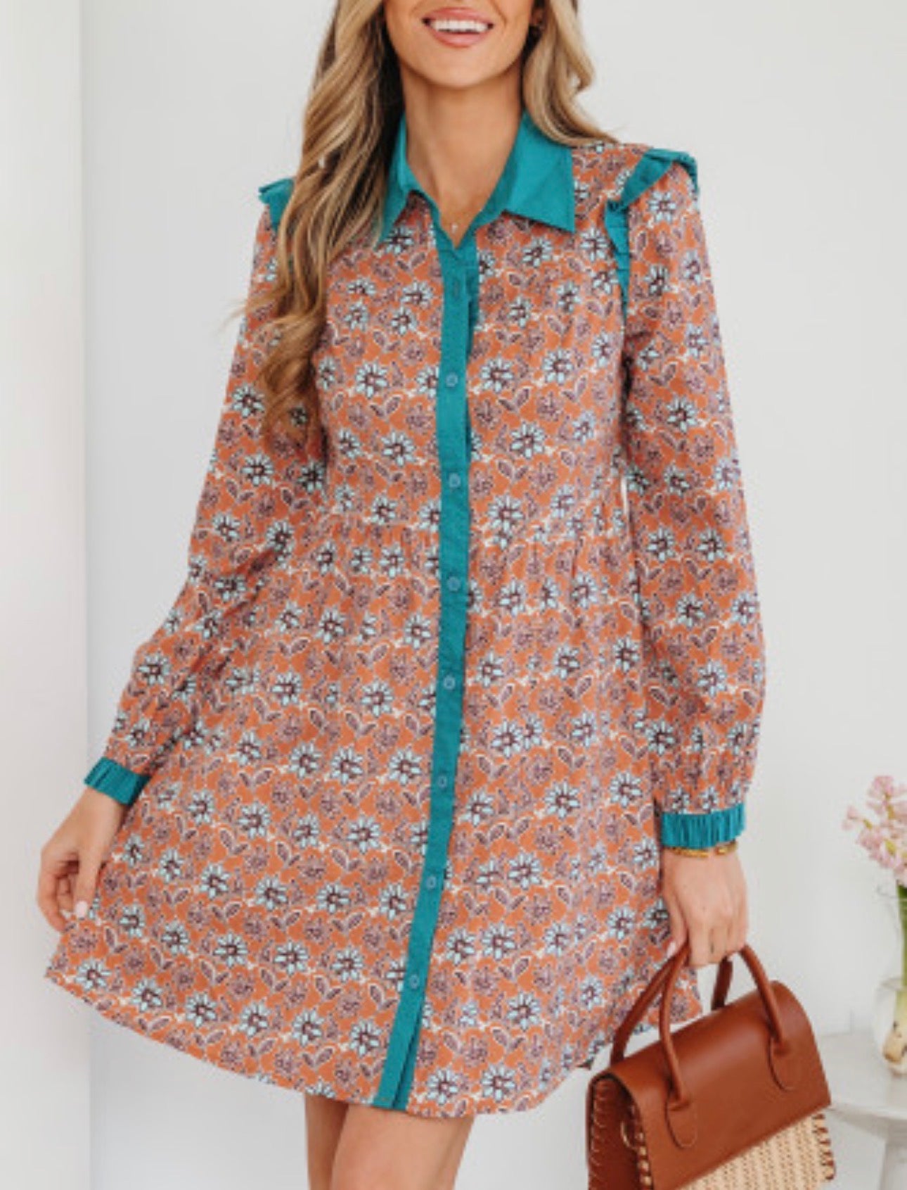 DEVON BOHO FLORAL MINI DRESS