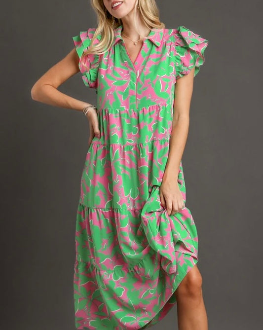 IN CONSTANT BLOOM MIDI DRESS