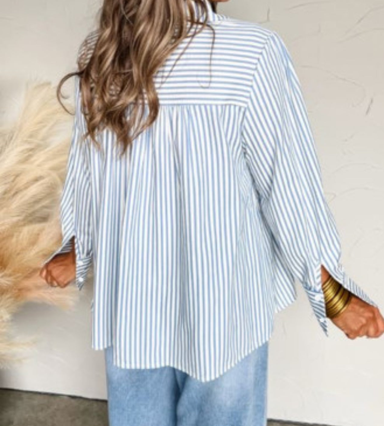 MILA BLUE STRIPED SHIRT
