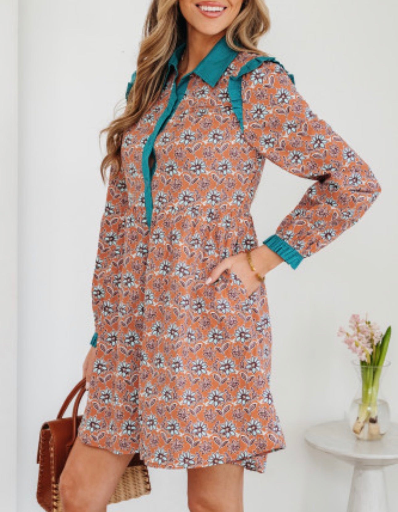 DEVON BOHO FLORAL MINI DRESS