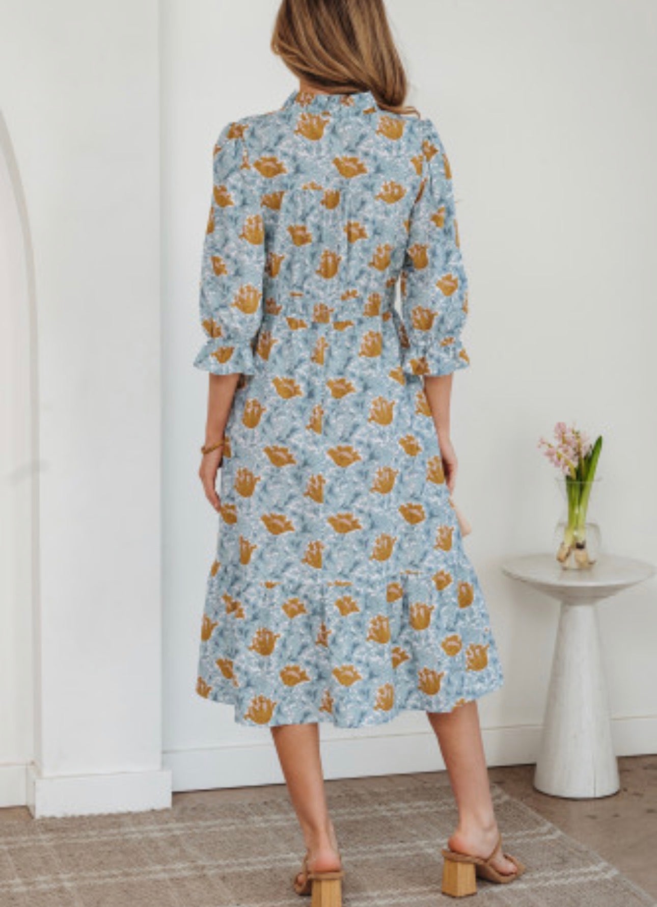 LEIGHTON FLORAL MIDI DRESS