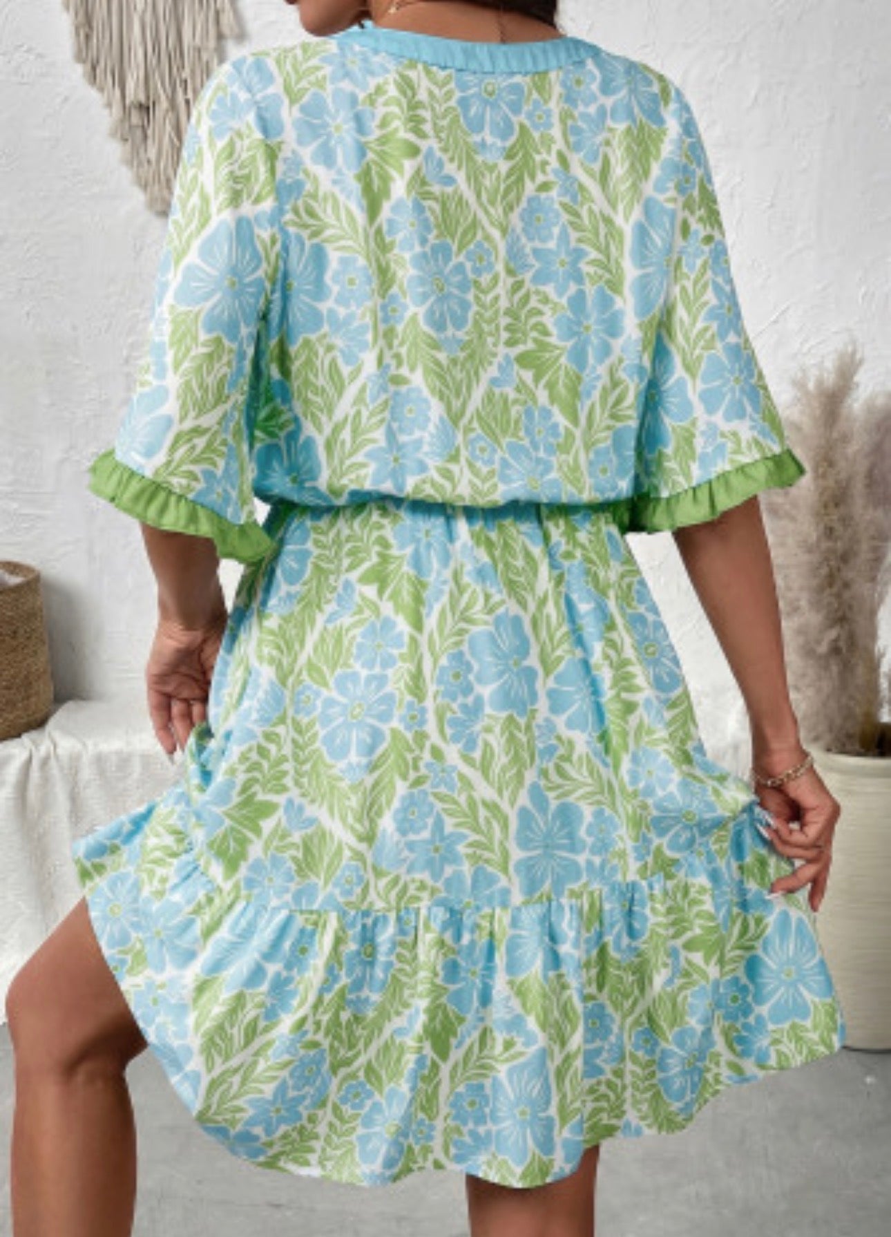 REMA ELLIOT FLORAL MINI DRESS