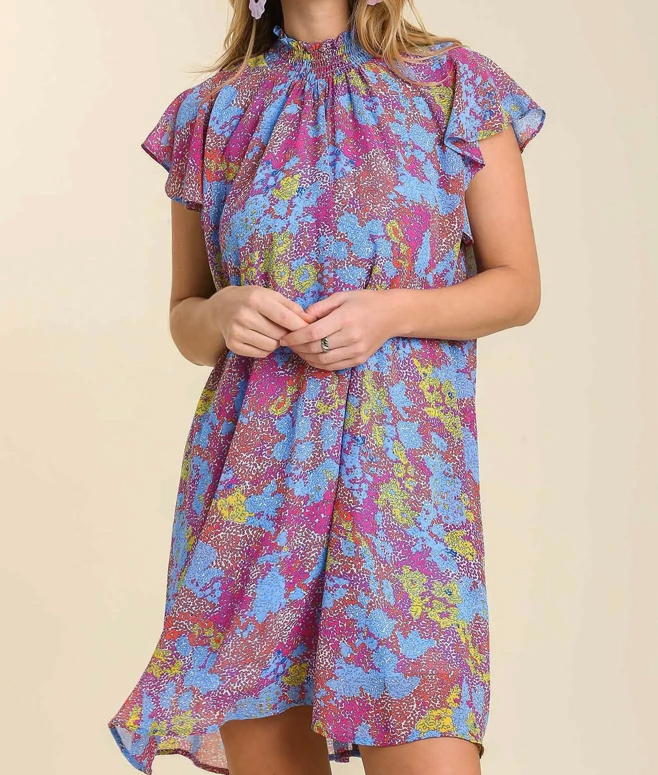 IT'S MY DAY FLORAL MINI DRESS