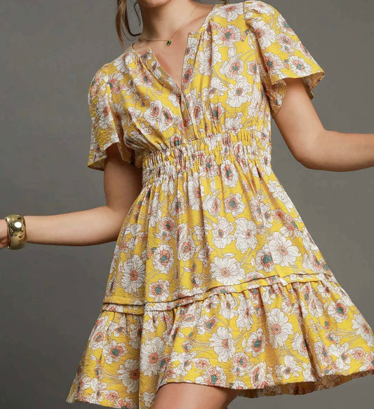 FRESH FLOWER MINI DRESS