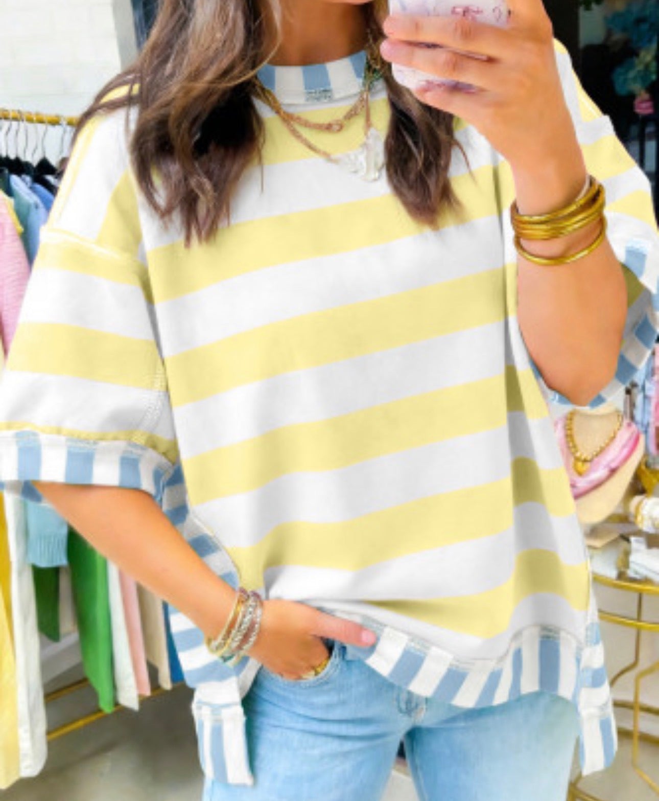 ELLE STRIPED TOP