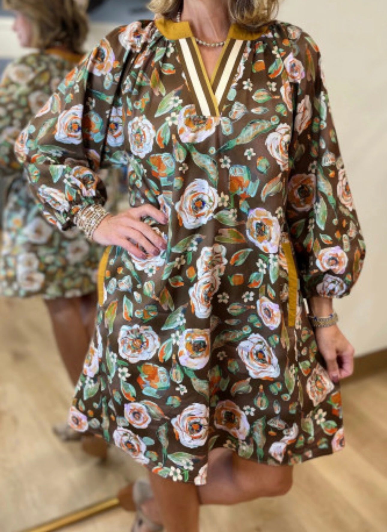 GILLI FLORAL MINI DRESS